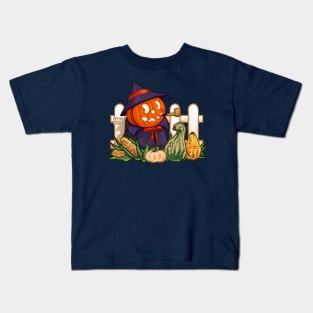 Spooky Autumn Harvest Kids T-Shirt